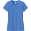 Custom District Womens Perfect Blend CVC Tee. Heathered Royal Blue