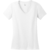 Custom District - Womens Perfect Weight V-Neck Tee. Bright White