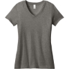 Custom District - Womens Perfect Weight V-Neck Tee. Heathered Charcoal Gray
