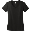 Custom District - Womens Perfect Weight V-Neck Tee. Jet Black