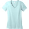 Custom District - Womens Perfect Weight V-Neck Tee. Seaglass Blue