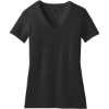 Custom District Womens Perfect Blend CVC V-Neck Tee. Black