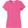 Custom District Womens Perfect Tri Tee. Fuchsia Pink Frost
