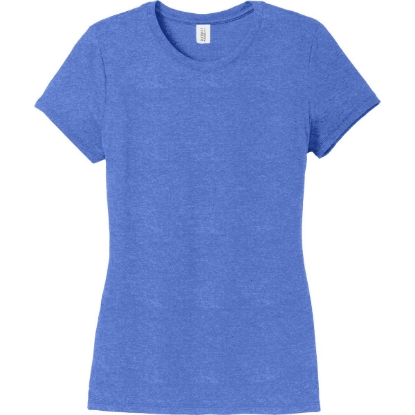 Custom District Womens Perfect Tri Tee. Royal Blue Frost