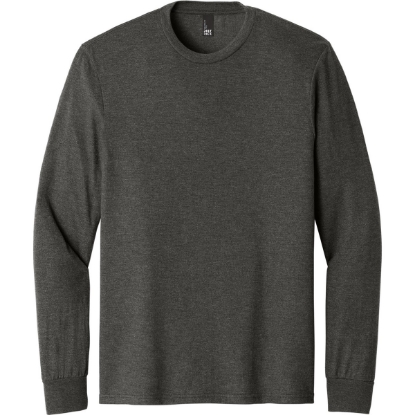 Custom District Perfect Tri Long Sleeve Tee . Heathered Charcoal Gray