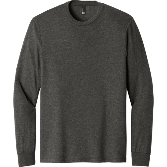 Custom District Perfect Tri Long Sleeve Tee . Heathered Charcoal Gray