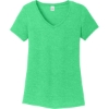 Custom District Womens Perfect Tri V-Neck Tee. Green Frost