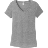 Custom District Womens Perfect Tri V-Neck Tee. Grey Frost