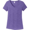 Custom District Womens Perfect Tri V-Neck Tee. Purple Frost