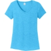 Custom District Womens Perfect Tri V-Neck Tee. Turquoise Blue Frost