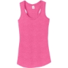 Custom District Womens Perfect Tri Racerback Tank. Fuchsia Pink Frost