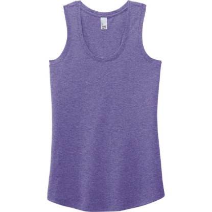 Custom District Womens Perfect Tri Racerback Tank. Purple Frost