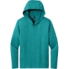 Custom District Perfect Tri Long Sleeve Hoodie. Heathered Teal Blue
