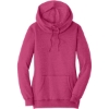 Custom District Womens Lightweight Fleece Hoodie. Heathered Pink Azalea