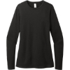 Custom District Womens Perfect Blend CVC Long Sleeve Tee Black