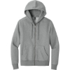 Custom District Perfect Weight Fleece Full-Zip Hoodie Heathered Steel Gray