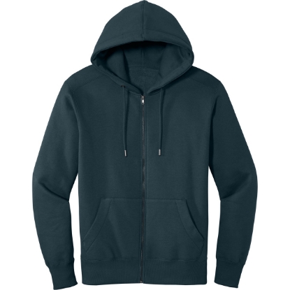 Custom District Perfect Weight Fleece Full-Zip Hoodie New Navy Blue