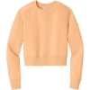 Custom District Womens Perfect Weight Fleece Cropped Crew Apricot Orange