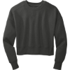 Custom District Womens Perfect Weight Fleece Cropped Crew Charcoal Gray