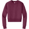 Custom District Womens Perfect Weight Fleece Cropped Crew He Loganberry