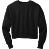 Custom District Womens Perfect Weight Fleece Cropped Crew Jet Black