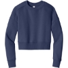 Custom District Womens Perfect Weight Fleece Cropped Crew Tanzanite