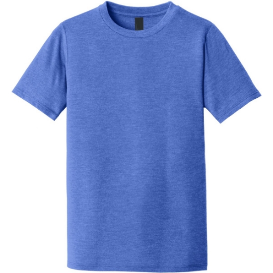 Custom District Youth Perfect Tri Tee. Royal Blue Frost