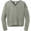 Custom District Womens Perfect Tri Fleece V-Neck Sweatshirt GreyFrost