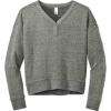 Custom District Womens Perfect Tri Fleece V-Neck Sweatshirt Heathered Charcoal Gray