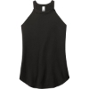Custom District Womens Perfect Tri Rocker Tank. Black