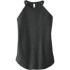Custom District Womens Perfect Tri Rocker Tank. Black Frost