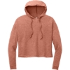 Custom District Womens Perfect Tri Midi Long Sleeve Hoodie Desert Rose Pink Heather