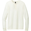 Custom District Perfect Tri Long Sleeve Henley Natural White