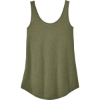 Custom District Womens Perfect Tri Relaxed Tank Military Green Frost