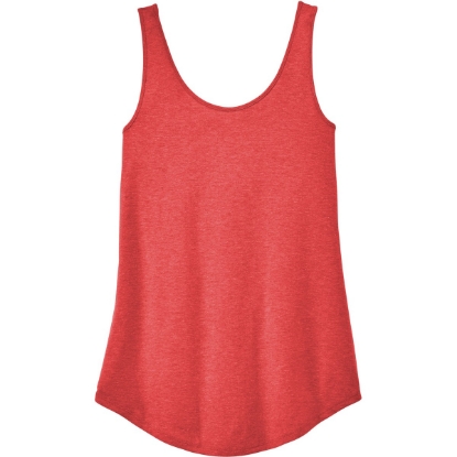 Custom District Womens Perfect Tri Relaxed Tank Red Frost