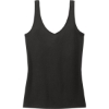 Custom District Womens Perfect Blend CVC V-Neck Tank Black