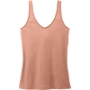 Custom District Womens Perfect Blend CVC V-Neck Tank Nostalgia Rose Pink Heather