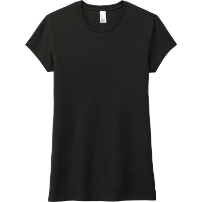 Custom District Womens Fitted Perfect Tri Tee. Black