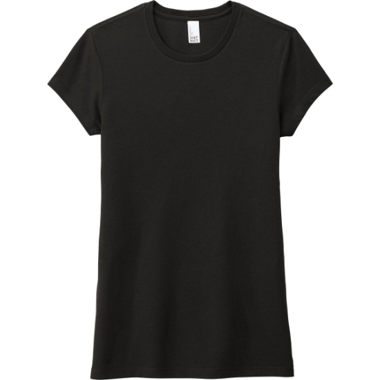 Custom District Womens Fitted Perfect Tri Tee. Black
