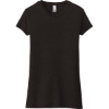 Custom District Womens Fitted Perfect Tri Tee. Black Frost