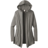 Custom District Womens Perfect Tri Hooded Cardigan. Grey Frost