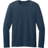 Custom District Perfect Weight CVC Long Sleeve Tee Heathered Navy Blue