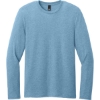 Custom District Perfect Weight CVC Long Sleeve Tee Tundra Blue Heather