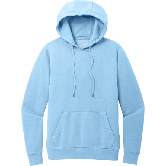 Custom District Wash Fleece Hoodie Heritage Blue