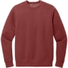 Custom District Wash Fleece Crew Garnet Red