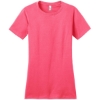 Custom District Womens Fitted The Concert Tee Neon Pink