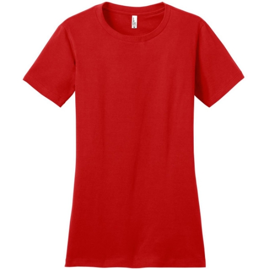 Custom District Womens Fitted The Concert Tee New Red