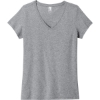 Custom District Womens The Concert Tee V-Neck HthrGrey