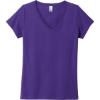 Custom District Womens The Concert Tee V-Neck Purple