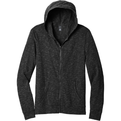 Custom District Medal Full-Zip Hoodie. Black
